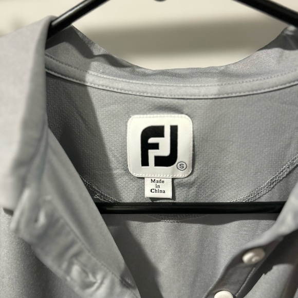 FootJoy Light Gray long sleeve polo - Picture 3 of 3